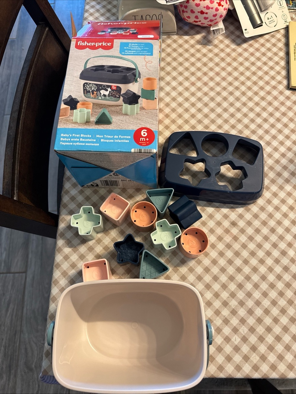 Fisher-Price Pastel Shape Sorting Carry Case with Lid